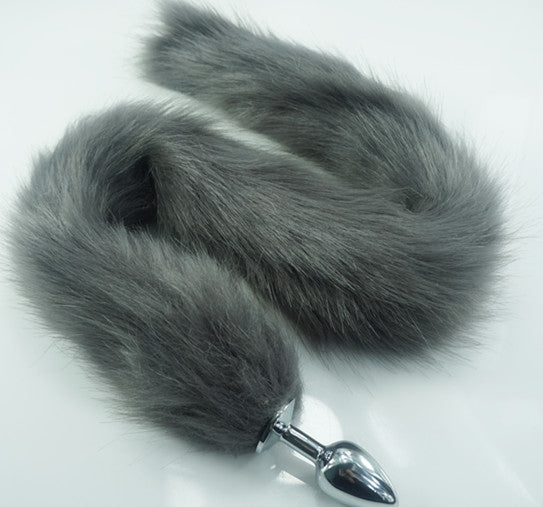 80cm Long Tail Buttplug Gray