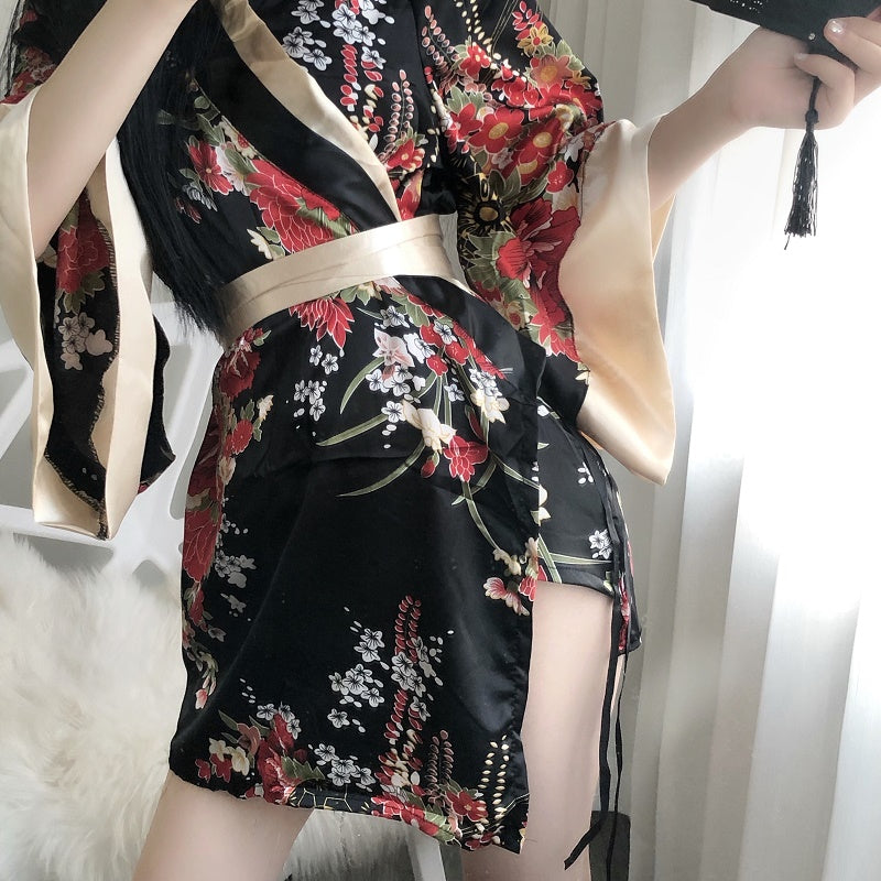Japanese Red Kimono Pose
