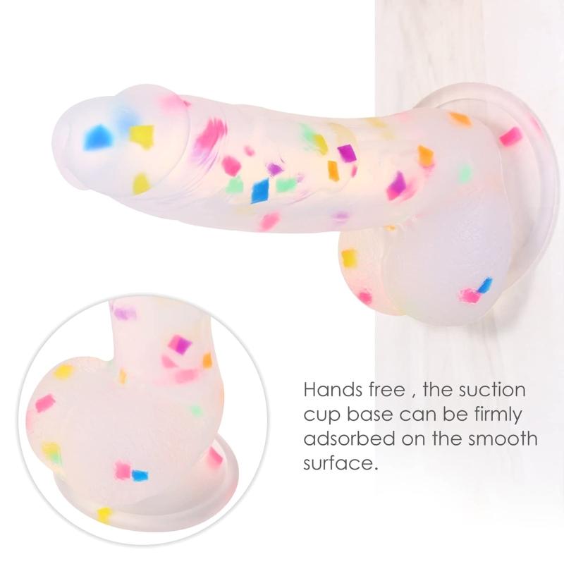 Confetti Dildo Suction Cup on a Wall