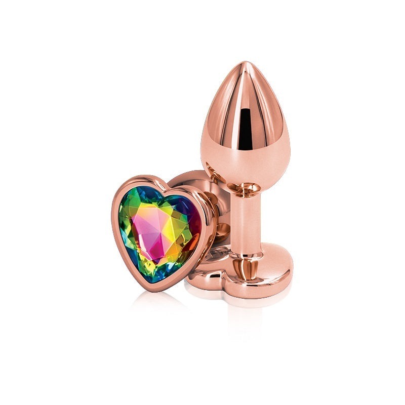 Rainbow Heart Gold Plug