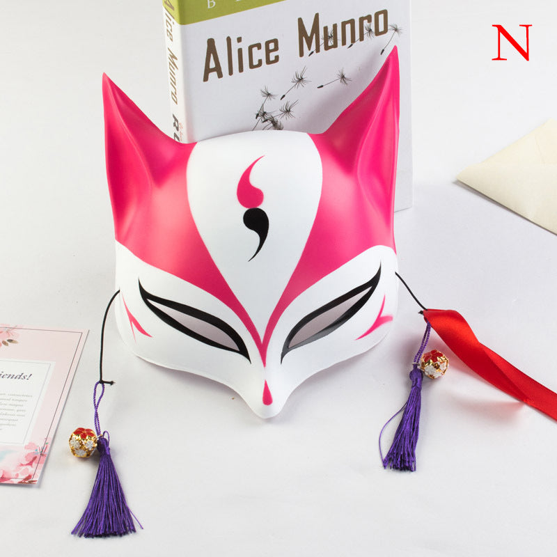 Kitsune Japanese Mask Pink And Black