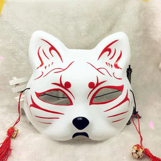 Japanese Cat Red Pattern Mask