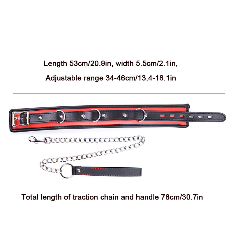 Stuffed Leather Collar And Chain Leash Measurements
