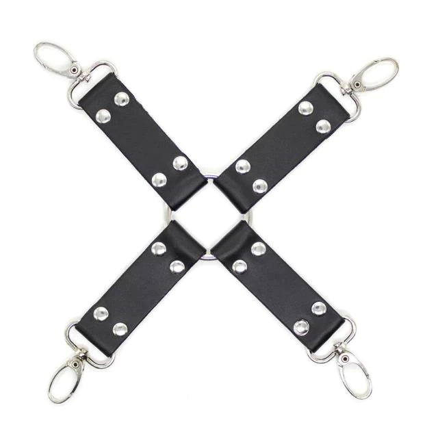 Black Leather Bondage Crossbelt