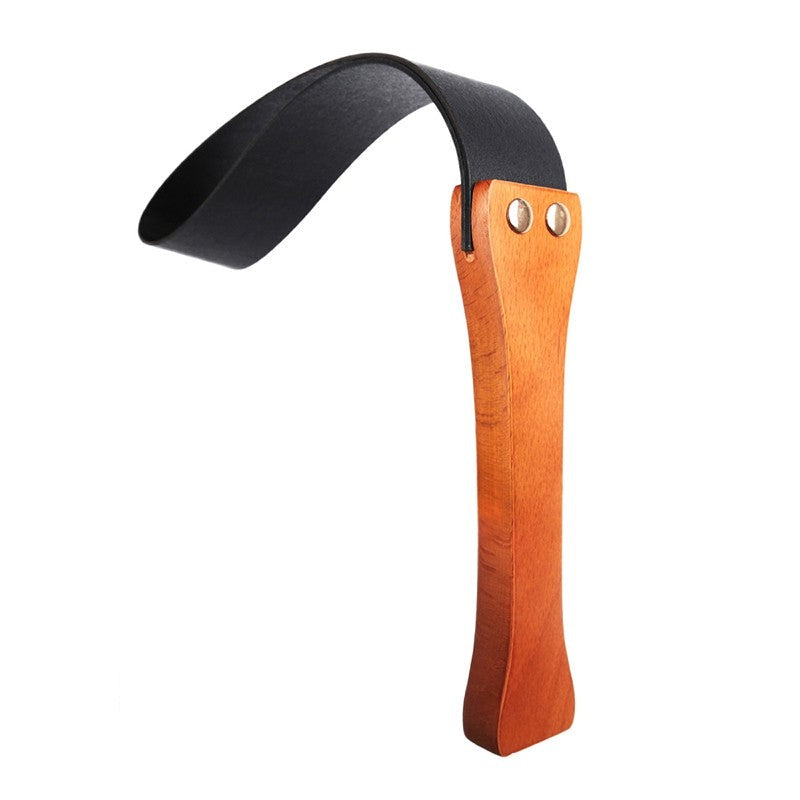 Leather Flogger with Wood Hilt