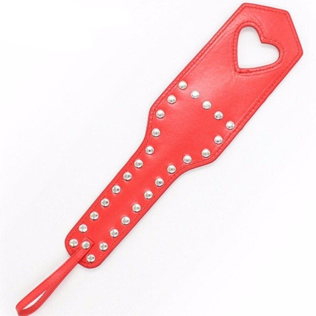 Heart Leather Paddle Red