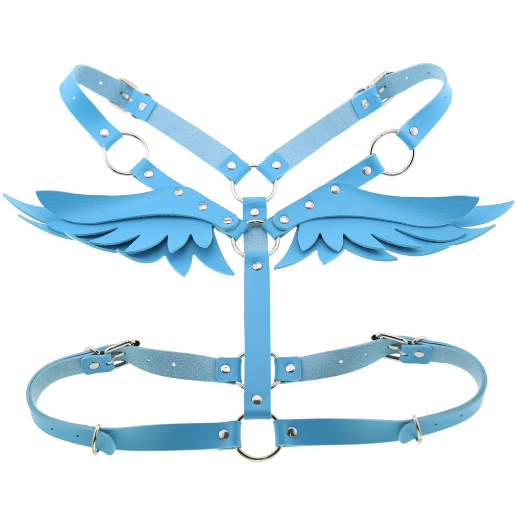 Angel Body Harness Top Blue