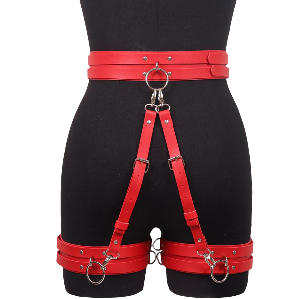 Aphrodite Garter Set Display Red