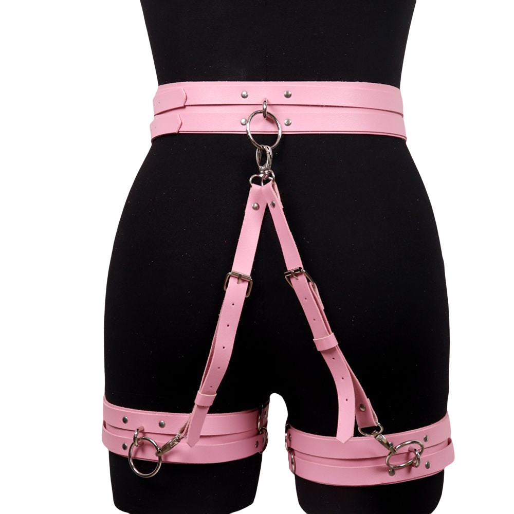 Aphrodite Garter Set Display Pink