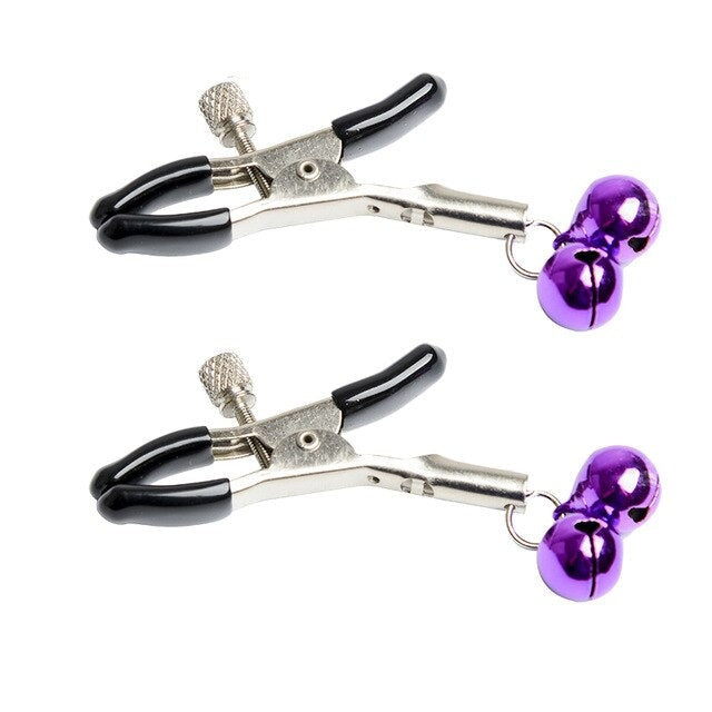 Bell Nipple Clamps Purple