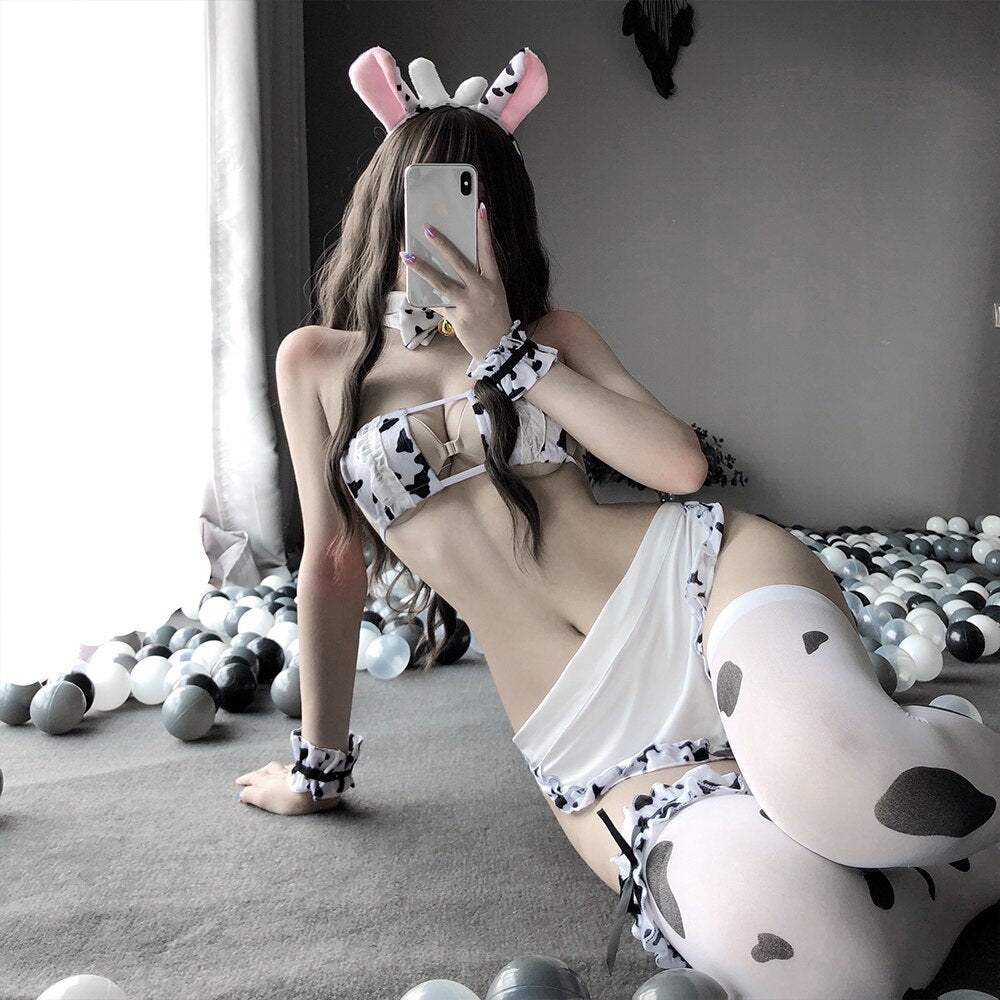 Bitch, I'm a Cow Lingerie Set Pose