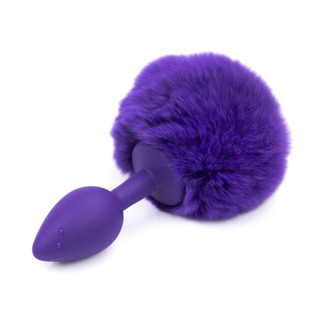 Bunny Tail Silicone Plug Blue