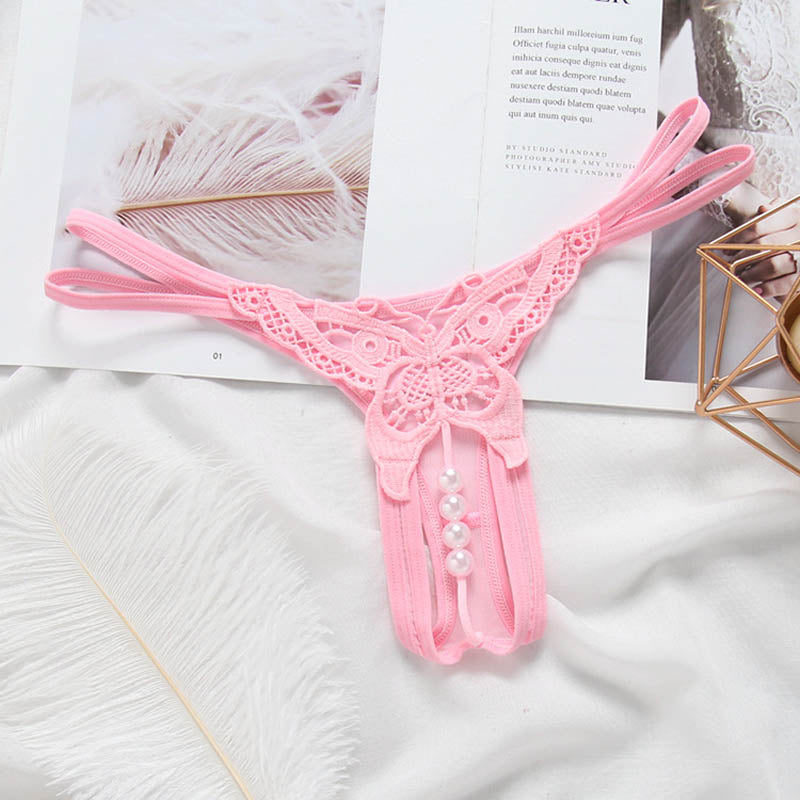 Butterfly Pearled Panties Pink