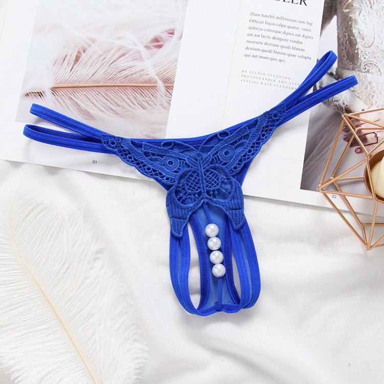 Butterfly Pearled Panties Blue