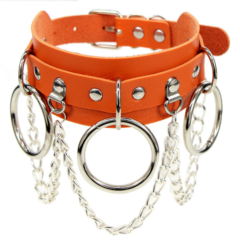 Chained Bratty Collar Orange
