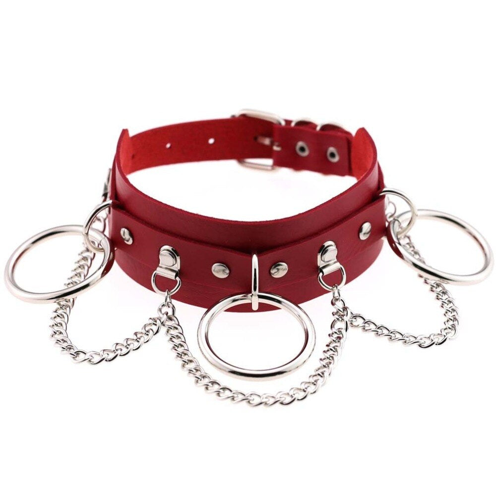 Chained Bratty Collar Red