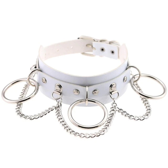 Chained Bratty Collar White