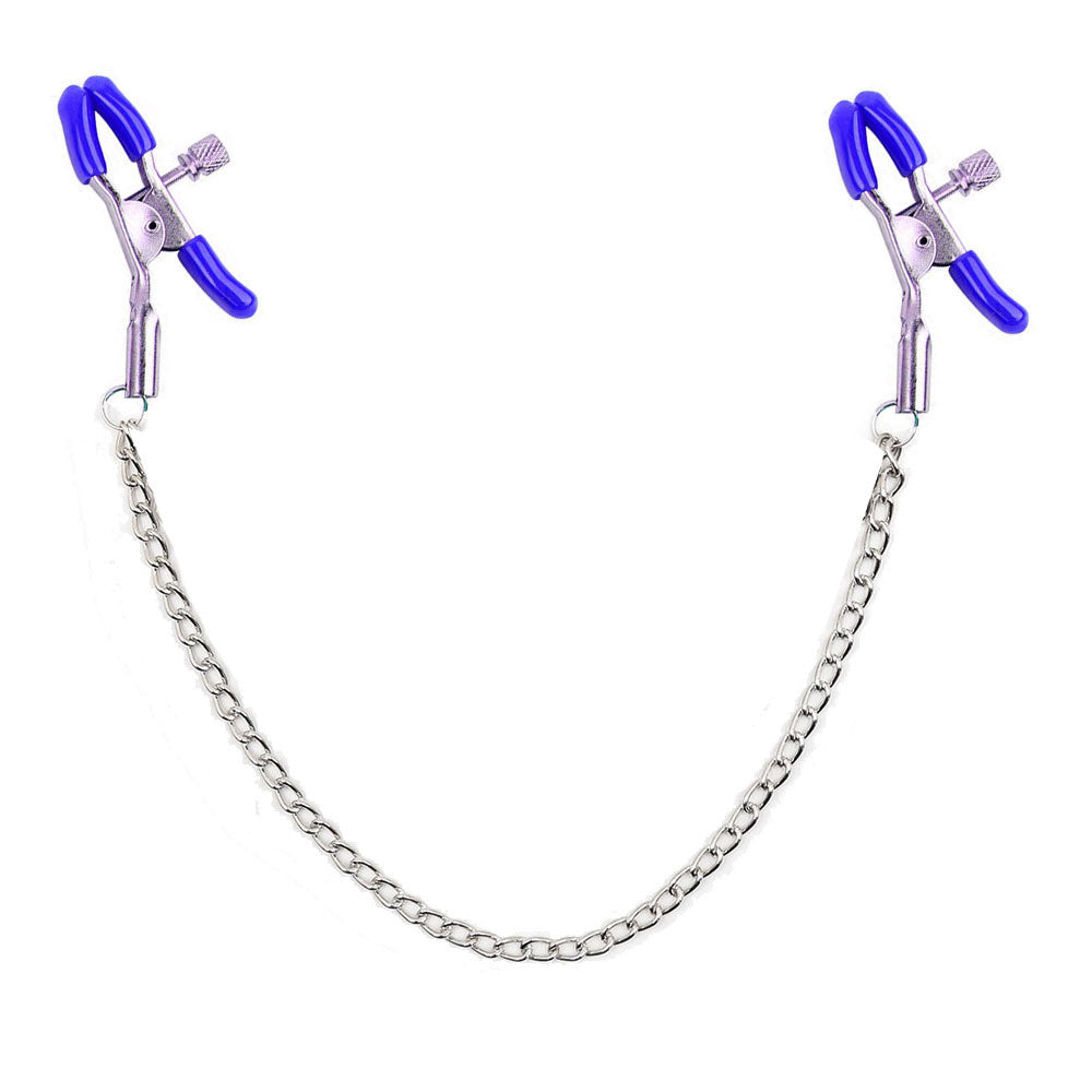 Chained Nipple Clamps Blue