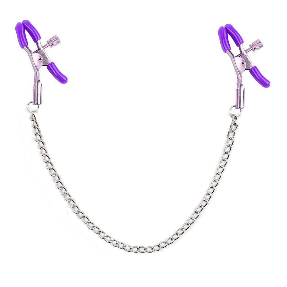 Chained Nipple Clamps Purple