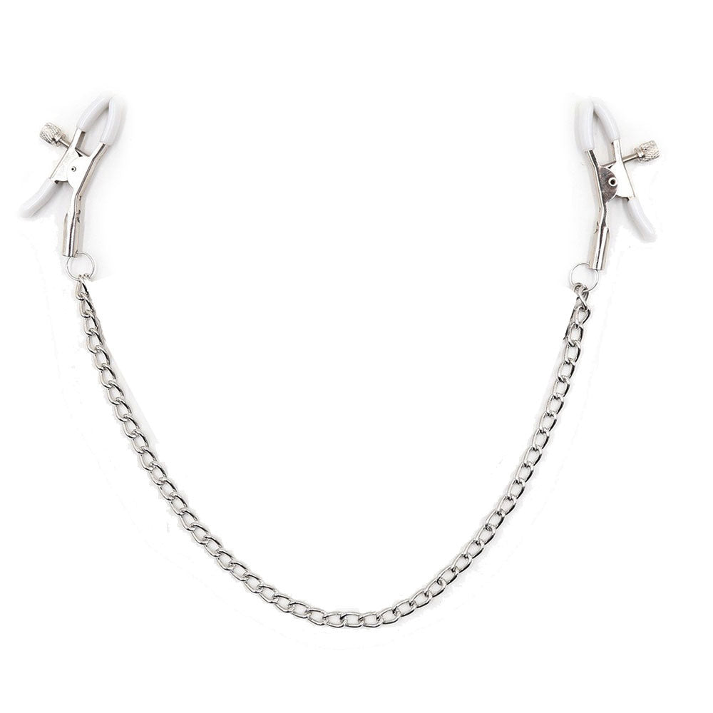 Chained Nipple Clamps White