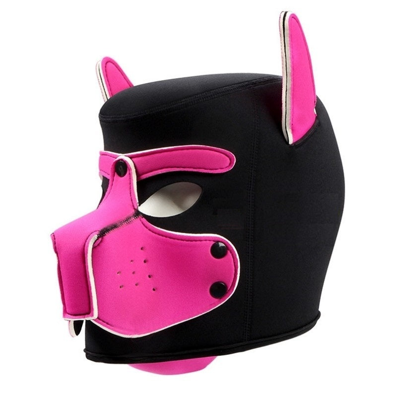 Colored Puppy Play Mask Black And Pink