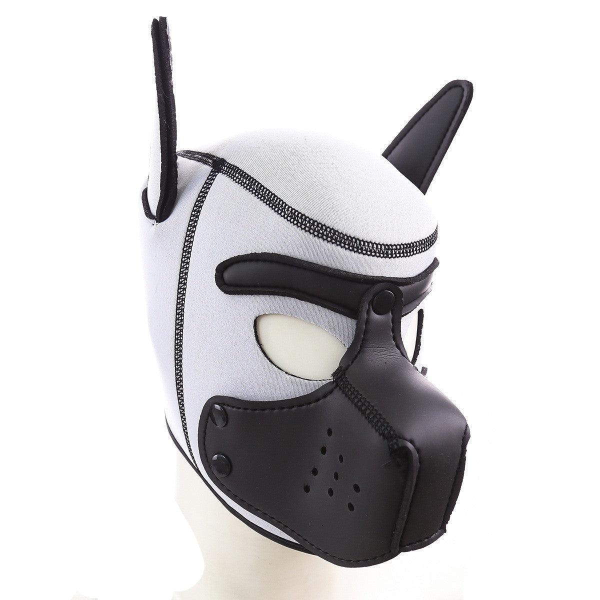 Colored Puppy Play Mask White And Black