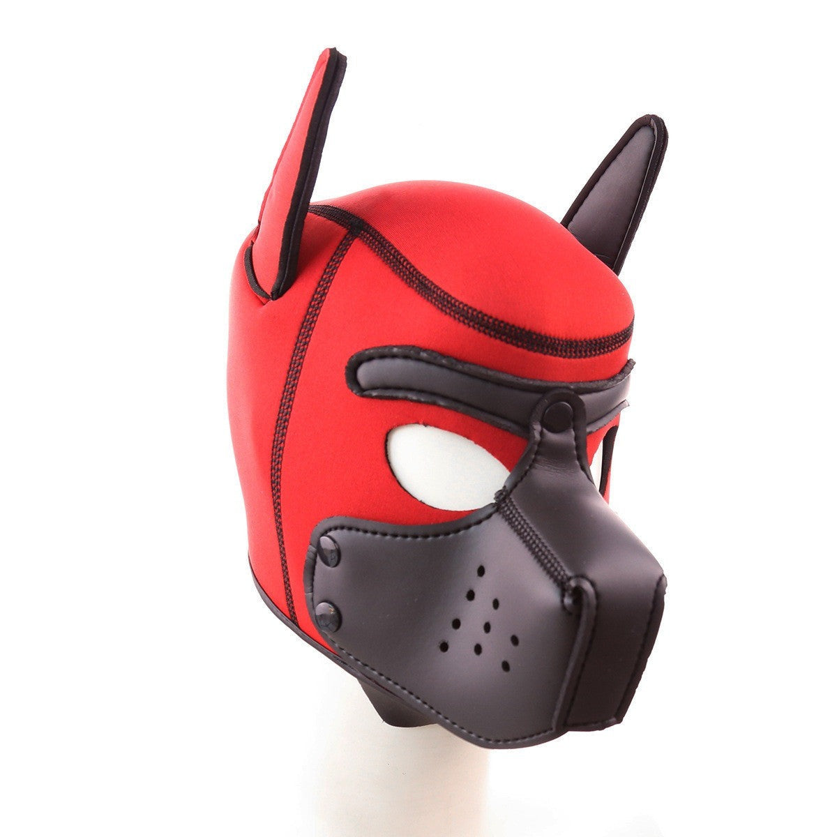 Colored Puppy Play Mask Red And Black