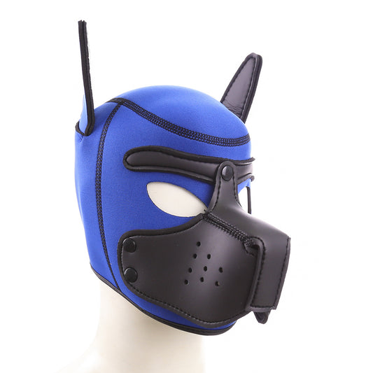 Colored Puppy Play Mask Blue And Black
