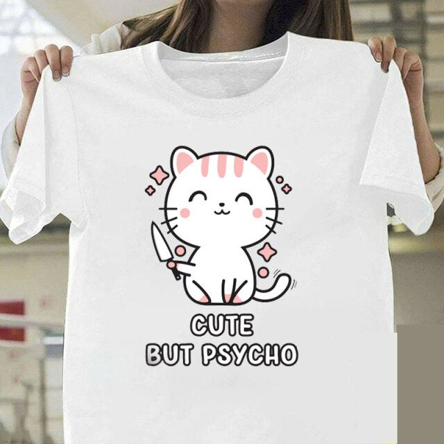Cute but Psycho T-shirt White