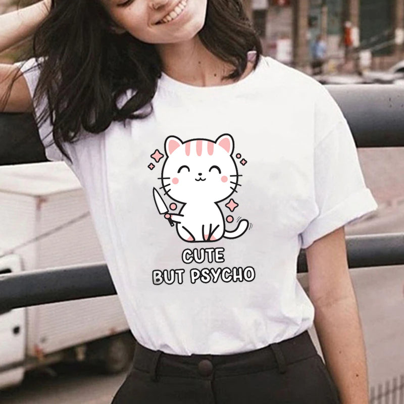 Cute but Psycho T-shirt White