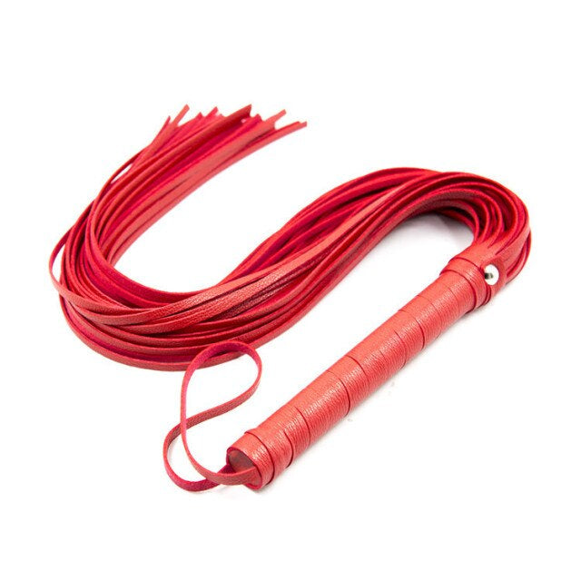Leather Flogger Red