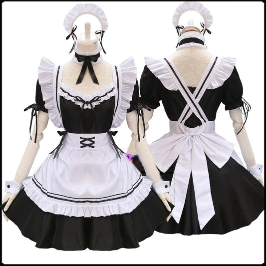 French Maid Dress Front And Back Side