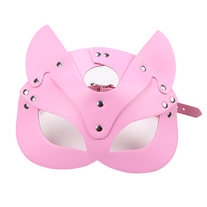 Leather Cat Mask Pink