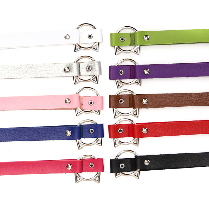 Leather Cat Choker Profile