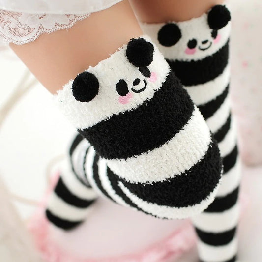 Panda Striped Stockings