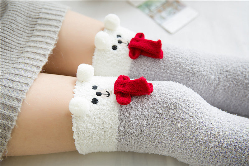 Polar Bear Stockings Close Up
