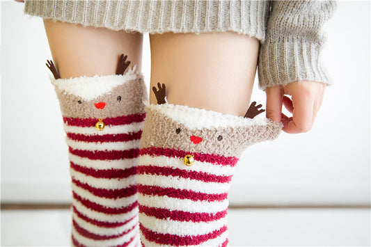 Reindeer Red Stripe Stockings