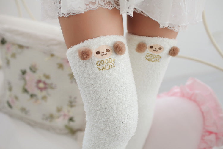 Sheep Thigh High Stockings Close Up
