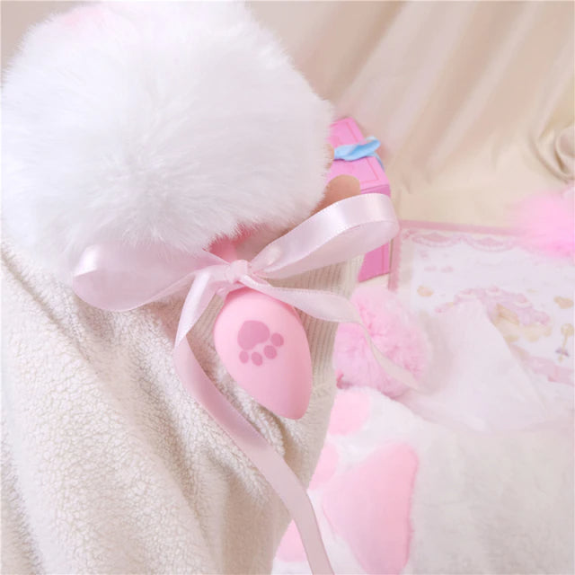 Paw Bunny Tail Plug White