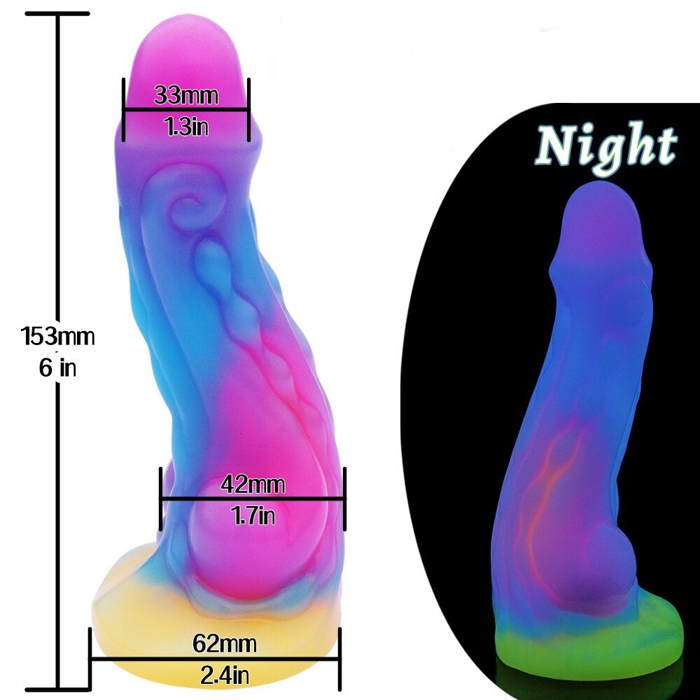Blue Purple Monster Dildo Measurements
