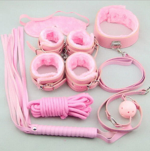 BDSM Restraint Set Seven Pieces Pink