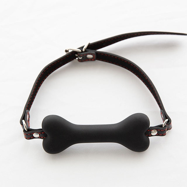 Dog Bone Gag Black
