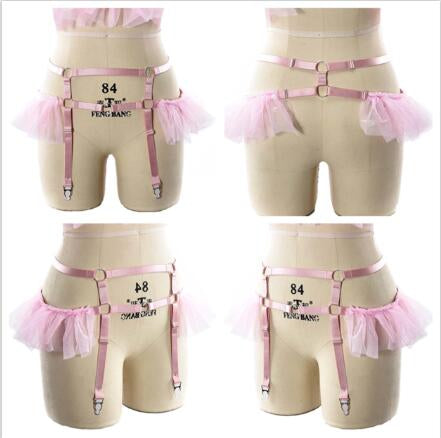 Ruffle Bowtie Harness Bottom
