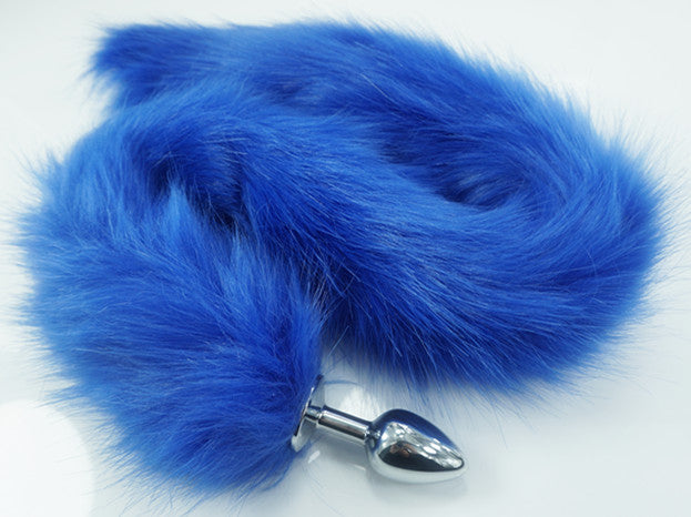 80cm Long Tail Buttplug Blue