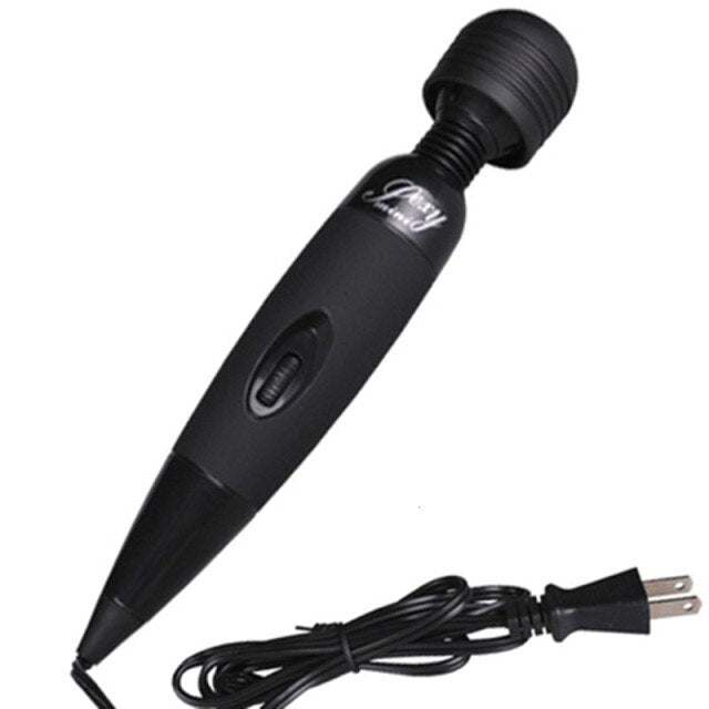Wand Vibrator Black Electric Plug