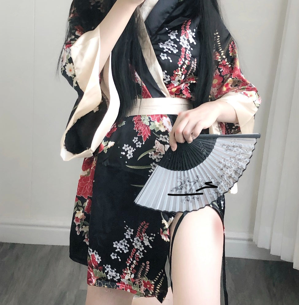 Japanese Red Kimono Front Side