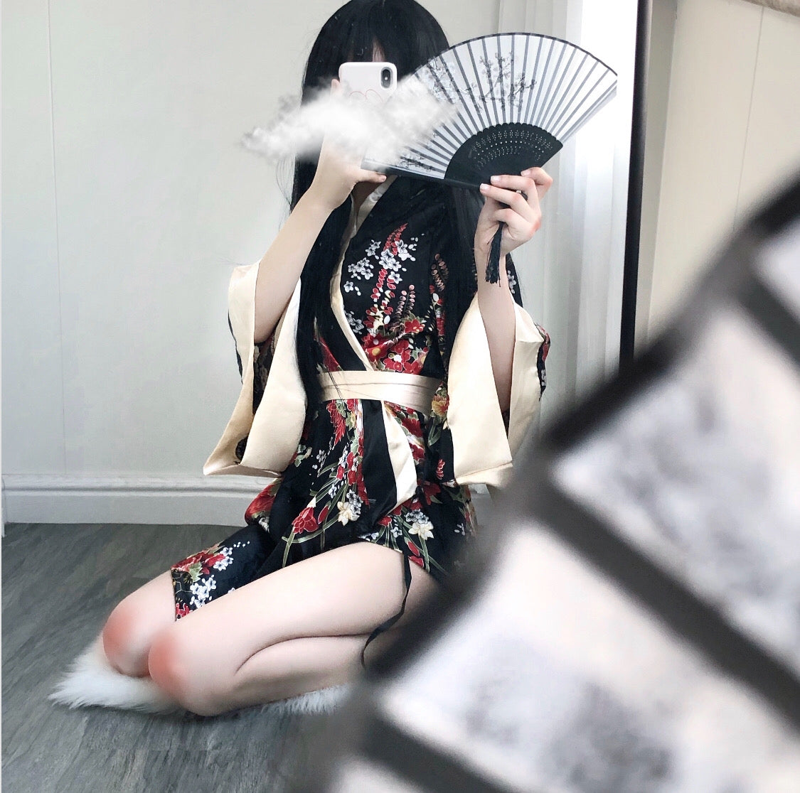 Japanese Black Kimono