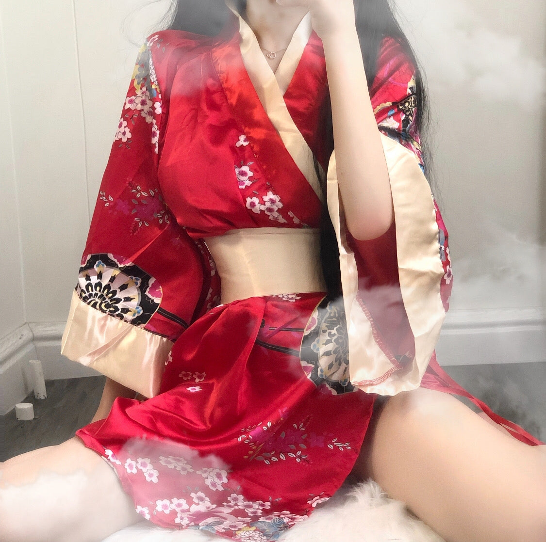 Japanese Red Kimono