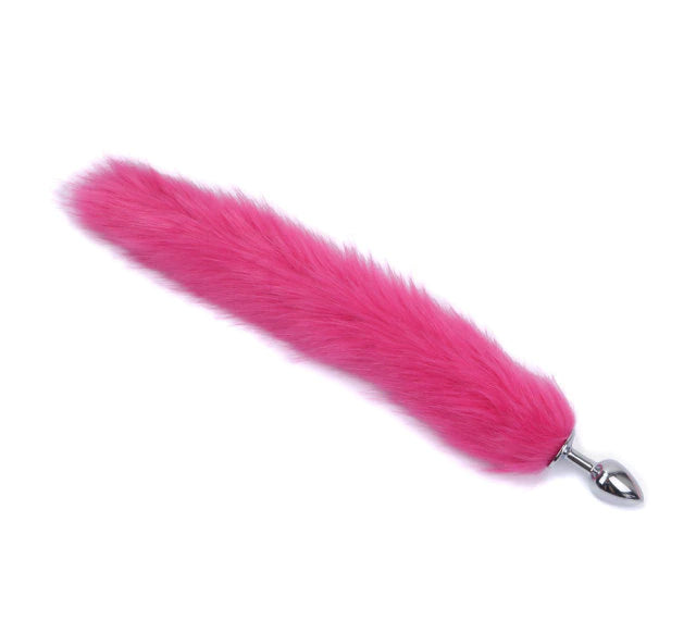 50 Cm Cat Tail Buttplug Dark Pink