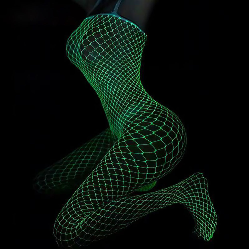 Glow in the Dark Fishnet Bodysuit Profile